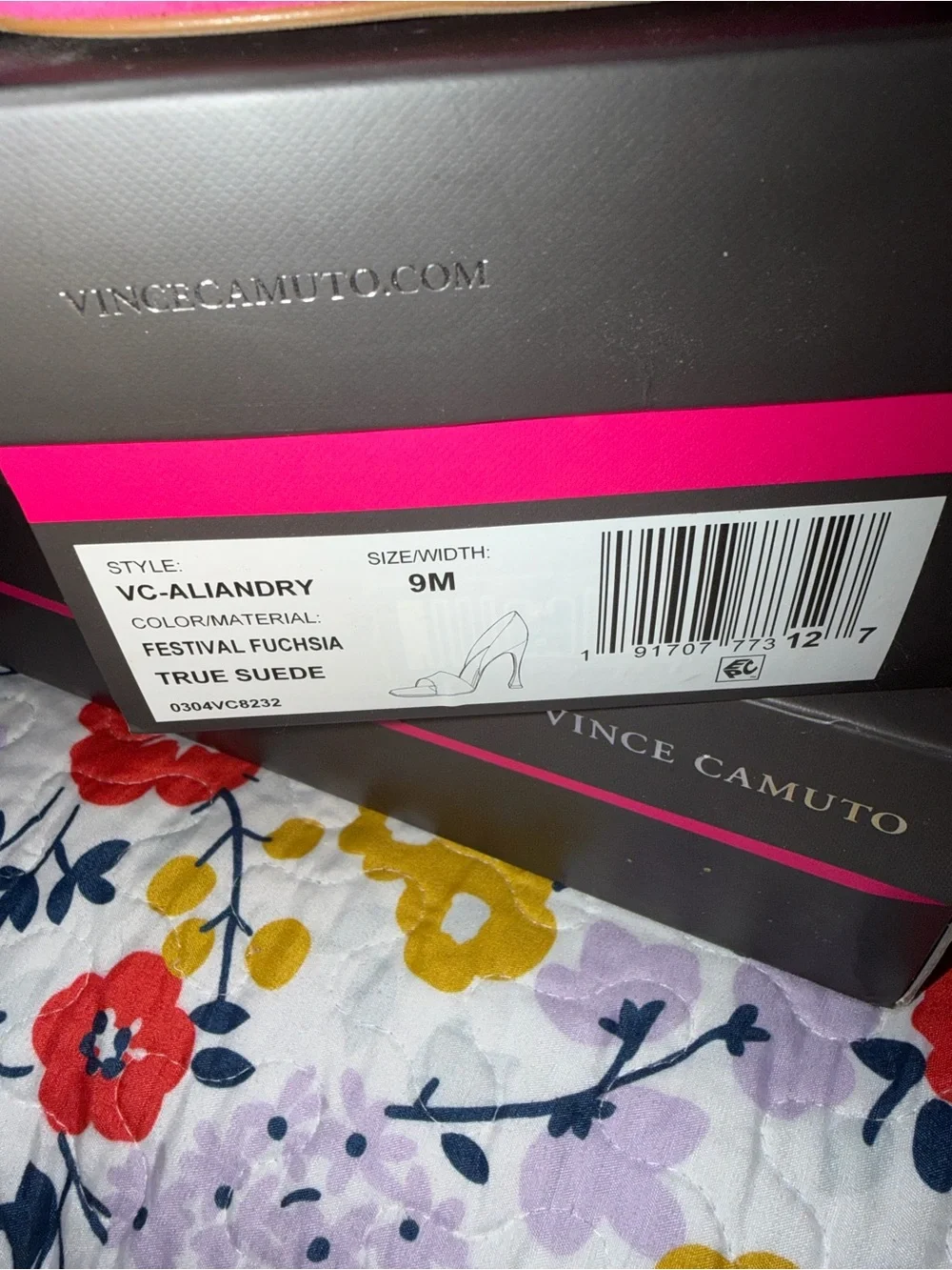 Vince Camuto Fuchsia Suede Open-Toe D'Orsay Heels